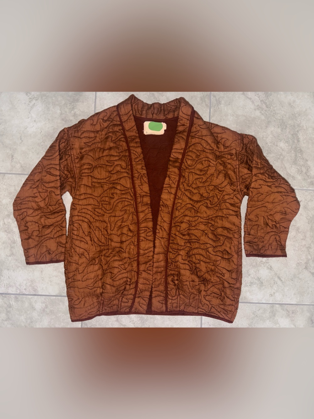 Anthropologie Quilted Kimono Open-Front Jacket